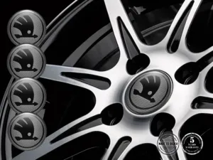 Skoda Gewölbte Emblem Logo Hochwertige Felgensticker